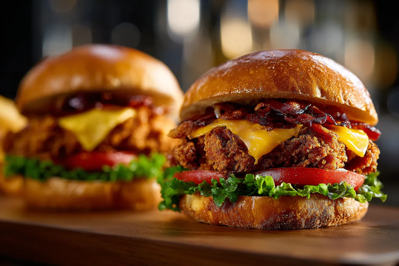Ultimate Crispy Chicken Burgers: Loaded & Irresistible Delight