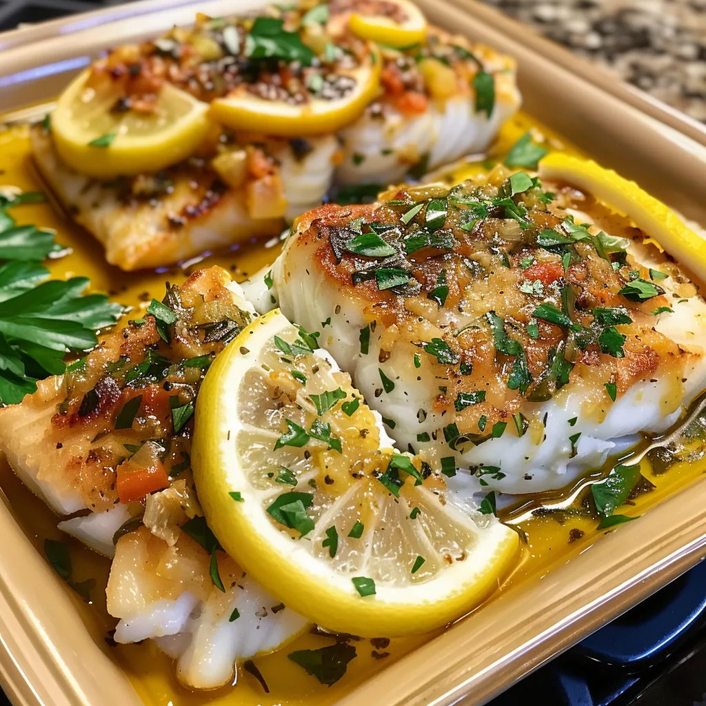 Gluten-Free Mediterranean Baked Cod With Lemon