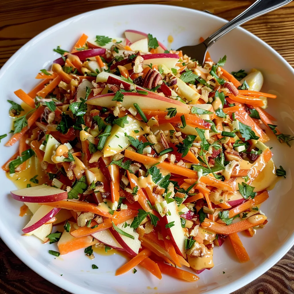 Crunchy Apple Carrot Salad with Creamy