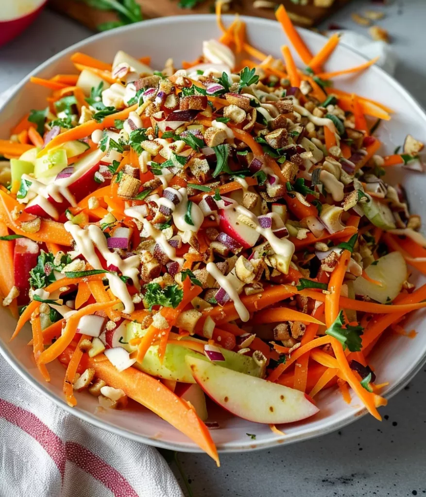 Crunchy Apple Carrot Salad with Creamy