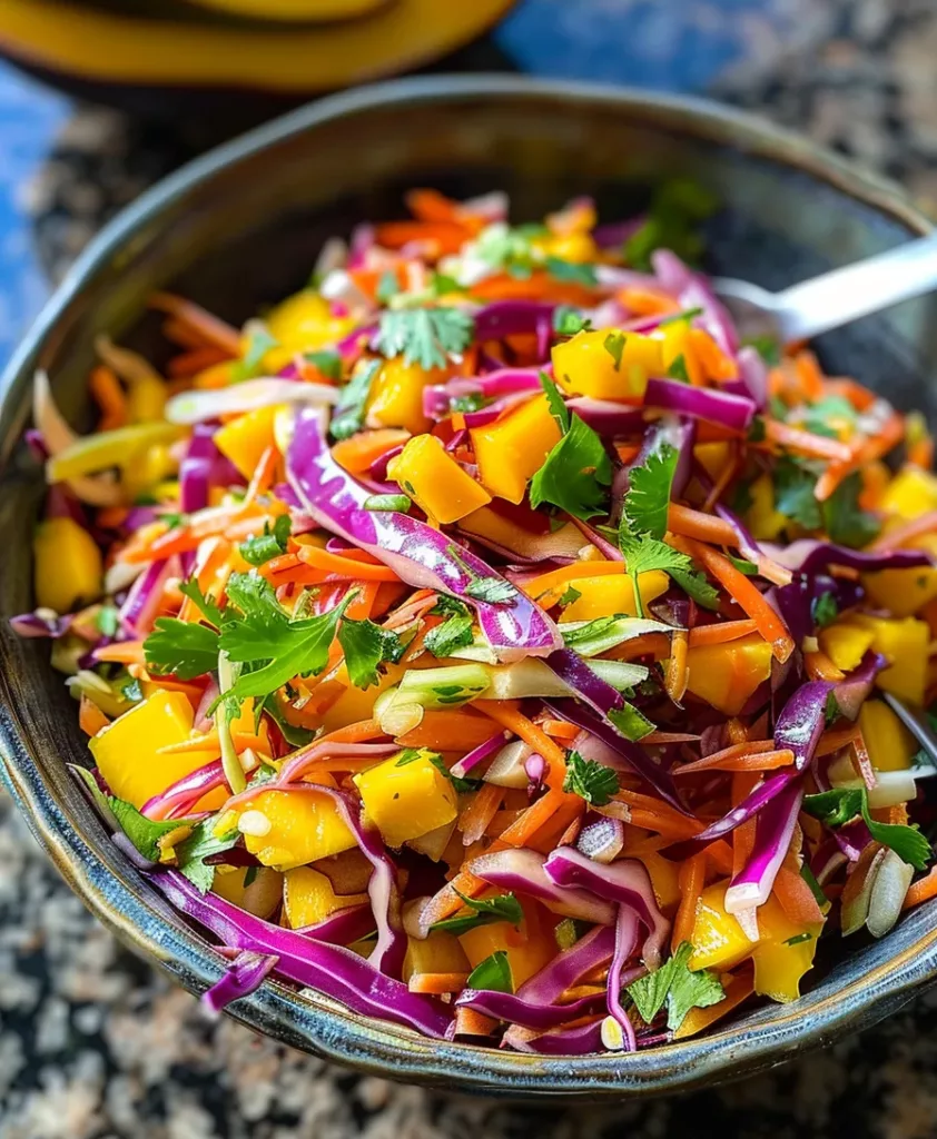 Mango Slaw: A Refreshing Take on Vegetarian Eats