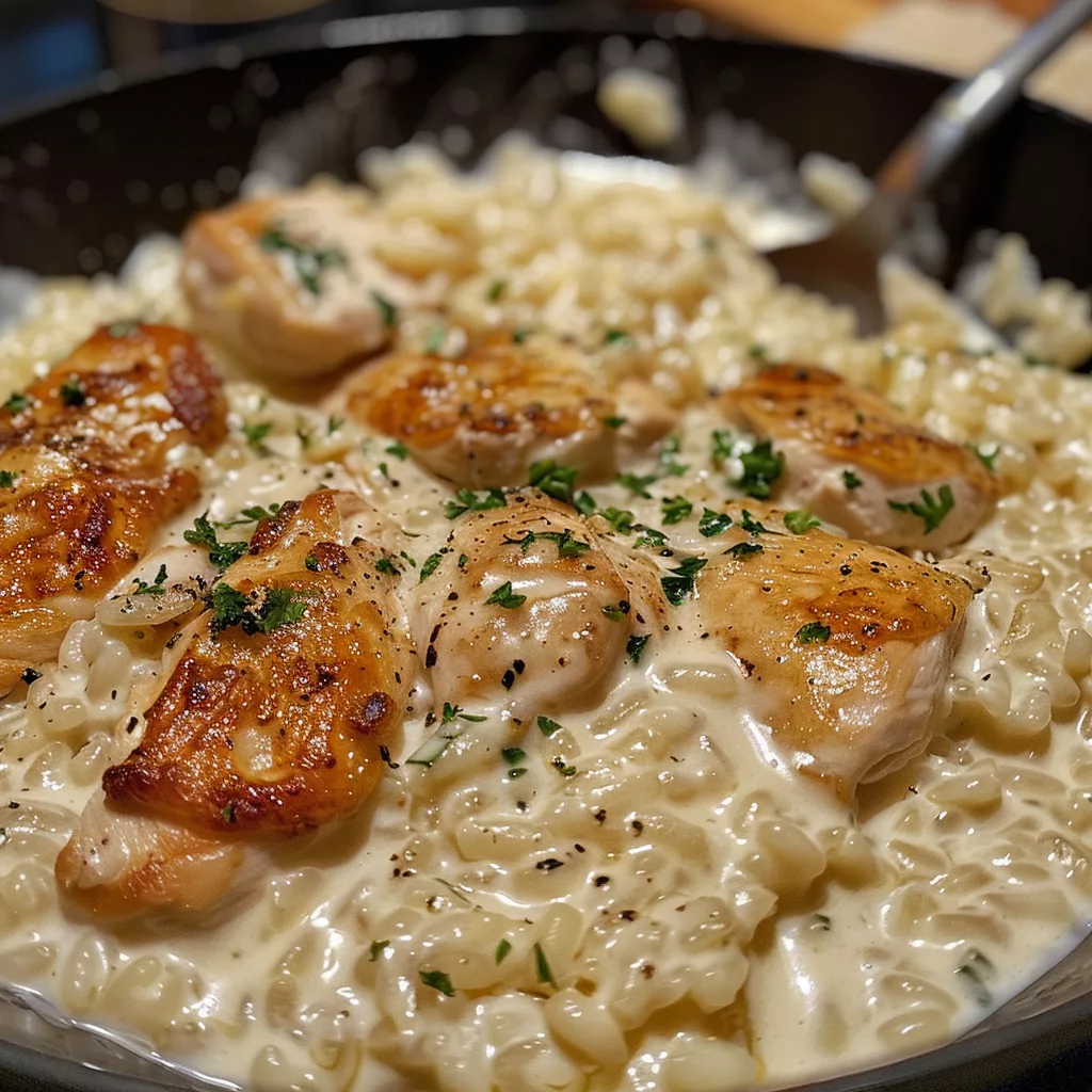 Creamy Smothered Chicken and Rice Recipe