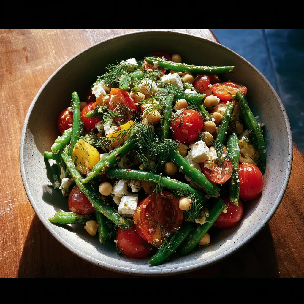 Tomato-Green Bean Salad With Chickpeas, Feta and Dill 2 image 1778602492271