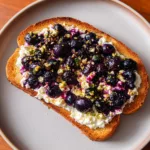 Air Fryer Blueberry Cottage Cheese Toast