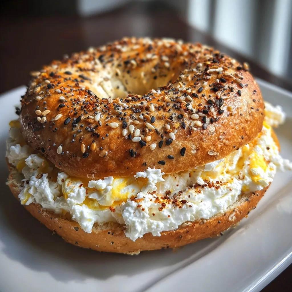 Easy Everything Bagel Cottage Cheese Eggs