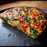 Frittata with Roasted Red Peppers and Spinach