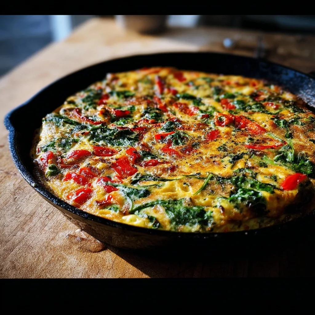 Frittata with Roasted Red Peppers and Spinach 2 image 1779122857494