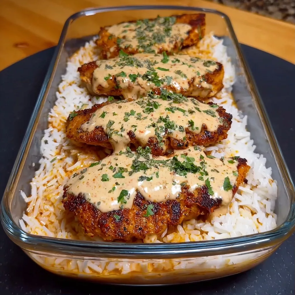 High Protein Creamy Cajun Chicken with Garlic Rice 2 image 1779188796471