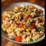 Summer High Protein BBQ Chicken Pasta Salad